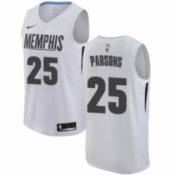 Mens Nike Memphis Grizzlies 25 Chandler Parsons Authentic White NBA Jersey City Edition 