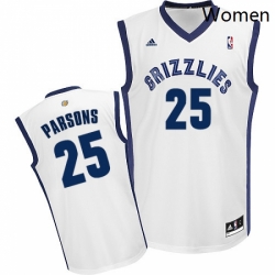 Womens Adidas Memphis Grizzlies 25 Chandler Parsons Swingman White Home NBA Jersey 