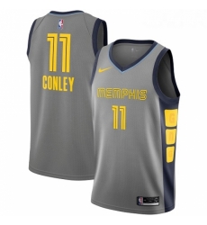 Womens Nike Memphis Grizzlies 11 Mike Conley Swingman Gray NBA Jersey City Edition