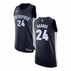 Womens Nike Memphis Grizzlies 24 Dillon Brooks Authentic Navy Blue Road NBA Jersey Icon Edition 