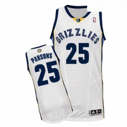 Youth Adidas Memphis Grizzlies 25 Chandler Parsons Authentic White Home NBA Jersey 