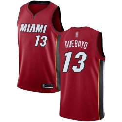 Heat 13 Bam Adebayo Red Basketball Swingman Statement Edition Jersey