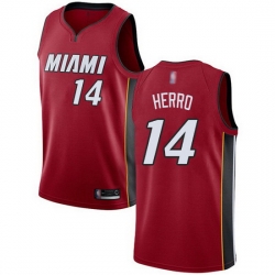 Heat  14 Tyler Herro Red Basketball Swingman Statement Edition Jersey