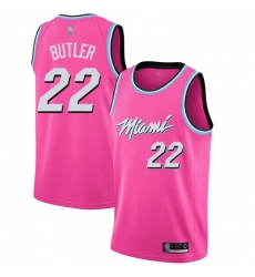 Heat #22 Jimmy Butler Pink Basketball Swingman Earned Edition Jersey