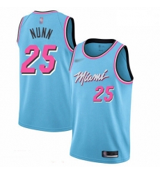 Heat 25 Kendrick Nunn Blue Basketball Swingman City Edition 2019 20 Jersey