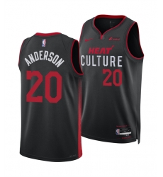 Men Miami Heat 20 Kyle Anderson Black 2025 City Edition Stitched Basketball Jersey