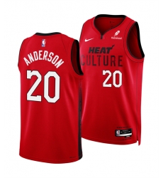 Men Miami Heat 20 Kyle Anderson Red 2025 City Edition Stitched Basketball Jersey