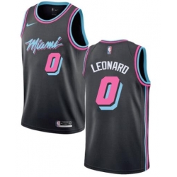 Men Nike Miami Heats Meyers Leonard 0 Black Jersey City Edition