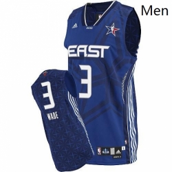 Mens Adidas Miami Heat 3 Dwyane Wade Swingman Blue 2010 All Star NBA Jersey