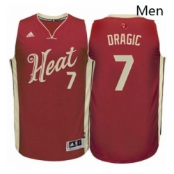 Mens Adidas Miami Heat 7 Goran Dragic Swingman Red 2015 16 Christmas Day NBA Jersey