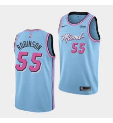 Men's Miami Heat #55 Duncan Robinson Blue Stitched NBA Jersey