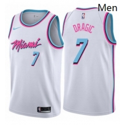 Mens Nike Miami Heat 7 Goran Dragic Swingman White NBA Jersey City Edition