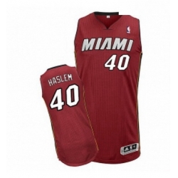 Womens Adidas Miami Heat 40 Udonis Haslem Authentic Red Alternate NBA Jersey