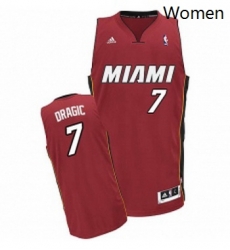 Womens Adidas Miami Heat 7 Goran Dragic Swingman Red Alternate NBA Jersey