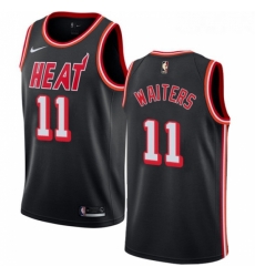 Womens Nike Miami Heat 11 Dion Waiters Swingman Black Black Fashion Hardwood Classics NBA Jersey