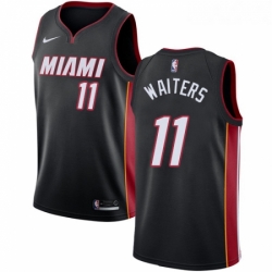 Womens Nike Miami Heat 11 Dion Waiters Swingman Black Road NBA Jersey Icon Edition