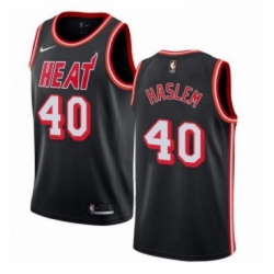 Womens Nike Miami Heat 40 Udonis Haslem Authentic Black Black Fashion Hardwood Classics NBA Jersey