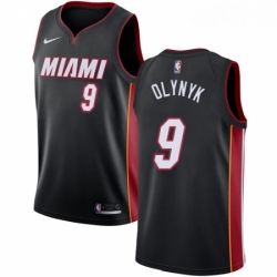 Womens Nike Miami Heat 9 Kelly Olynyk Swingman Black Road NBA Jersey Icon Edition 