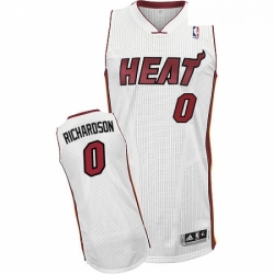 Youth Adidas Miami Heat 0 Josh Richardson Authentic White Home NBA Jersey