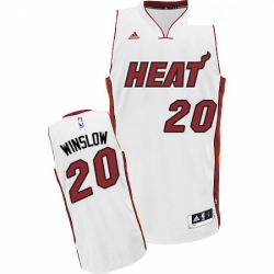 Youth Adidas Miami Heat 20 Justise Winslow Swingman White Home NBA Jersey