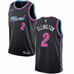 Youth Nike Miami Heat 2 Wayne Ellington Swingman Black NBA Jersey City Edition