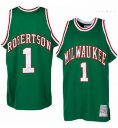 Mens Adidas Milwaukee Bucks 1 Oscar Robertson Swingman Green Throwback NBA Jersey