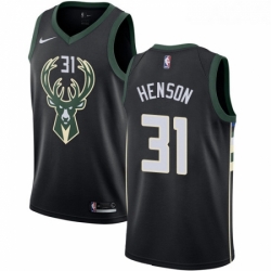 Womens Adidas Milwaukee Bucks 31 John Henson Authentic Black Alternate NBA Jersey Statement Edition 