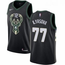 Youth Nike Milwaukee Bucks 77 Ersan Ilyasova Swingman Black NBA Jersey Statement Edition 