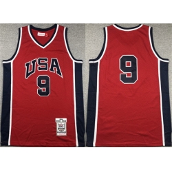 Men USA Basketball 9 Vince Carter Red Stitched Jersey