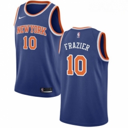 Mens Nike New York Knicks 10 Walt Frazier Swingman Royal Blue NBA Jersey Icon Edition