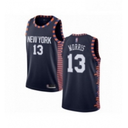 Womens New York Knicks 13 Marcus Morris Swingman Navy Blue Basketball Jersey 2018 19 City Edition 