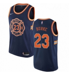 Youth Nike New York Knicks 23 Trey Burke Swingman Navy Blue NBA Jersey City Edition 