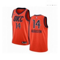 Mens Nike Oklahoma City Thunder 14 DJ Augustin Orange Swingman Jersey Earned Edition