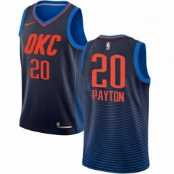 Mens Nike Oklahoma City Thunder 20 Gary Payton Authentic Navy Blue NBA Jersey Statement Edition