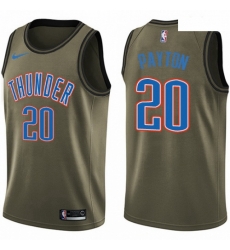 Mens Nike Oklahoma City Thunder 20 Gary Payton Swingman Green Salute to Service NBA Jersey