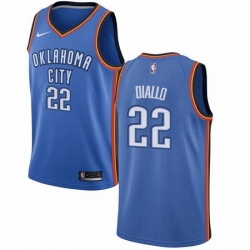 Mens Nike Oklahoma City Thunder 22 Hamidou Diallo Swingman Royal Blue NBA Jersey Icon Edition 