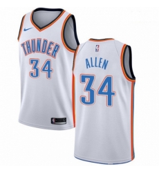 Mens Nike Oklahoma City Thunder 34 Ray Allen Swingman White Home NBA Jersey Association Edition