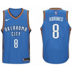 Nike NBA Oklahoma City Thunder 8 Alex Abrines Jersey 2017 18 New Season Blue Jersey 