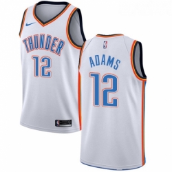 Womens Nike Oklahoma City Thunder 12 Steven Adams Authentic White Home NBA Jersey Association Edition