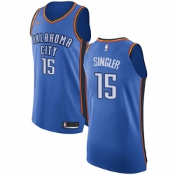 Womens Nike Oklahoma City Thunder 15 Kyle Singler Authentic Royal Blue Road NBA Jersey Icon Edition