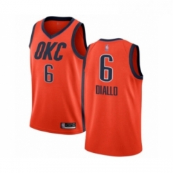 Womens Oklahoma City Thunder 6 Hamidou Diallo Orange Swingman Jersey Earned Edition 