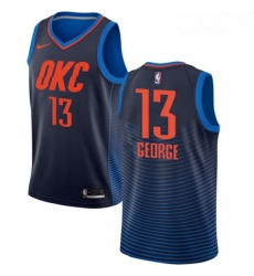 Youth Nike Oklahoma City Thunder 13 Paul George Swingman Navy Blue NBA Jersey Statement Edition 