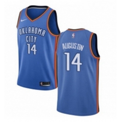 Youth Nike Oklahoma City Thunder 14 DJ Augustin Swingman Royal Blue Road NBA Jersey Icon Edition