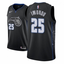 Men NBA 2018 19 Orlando Magic 25 Wesley Iwundu City Edition Black Jersey 