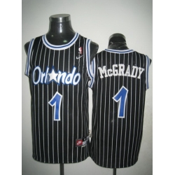 Men Nike NBA Orlando Magic 1 Tracy McGrady Black Throwback Swingman Jersey