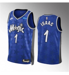 Men Orlando Magic 1 Jonathan Isaac Blue 2023 24 Classic Edition Stitched