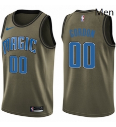 Mens Nike Orlando Magic 0 Aaron Gordon Swingman Green Salute to Service NBA Jersey