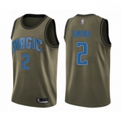 Mens Orlando Magic 2 Al Farouq Aminu Swingman Green Salute to Service Basketball Jers