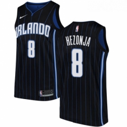 Womens Nike Orlando Magic 8 Mario Hezonja Authentic Black Alternate NBA Jersey Statement Edition