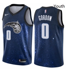 Youth Nike Orlando Magic 0 Aaron Gordon Swingman Blue NBA Jersey City Edition